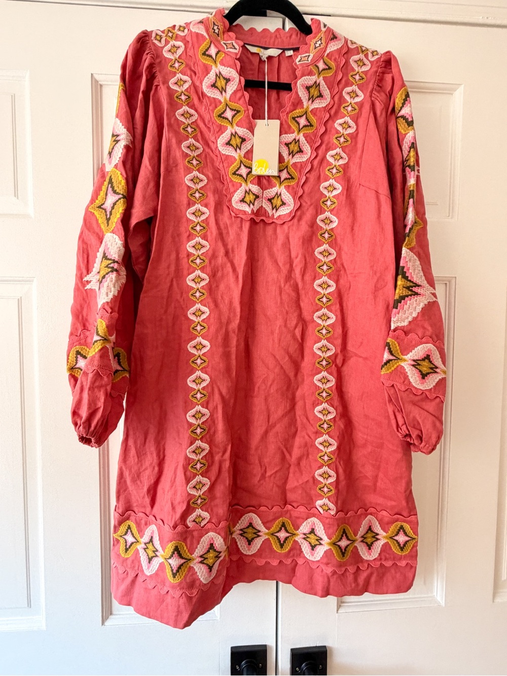 Boden Coral Pink Cotton Tunic